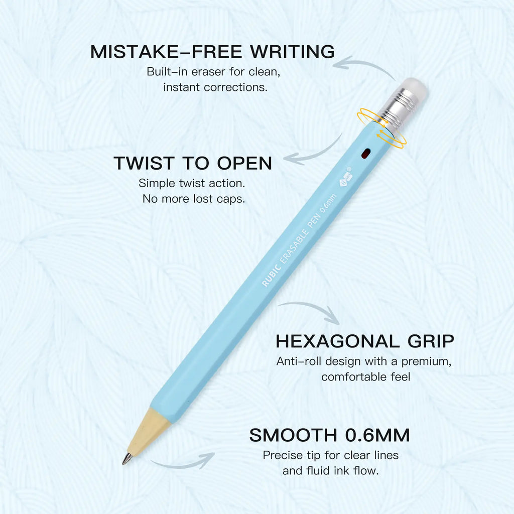 Precision Erasable Gel Pens (Hexagonal Grip)