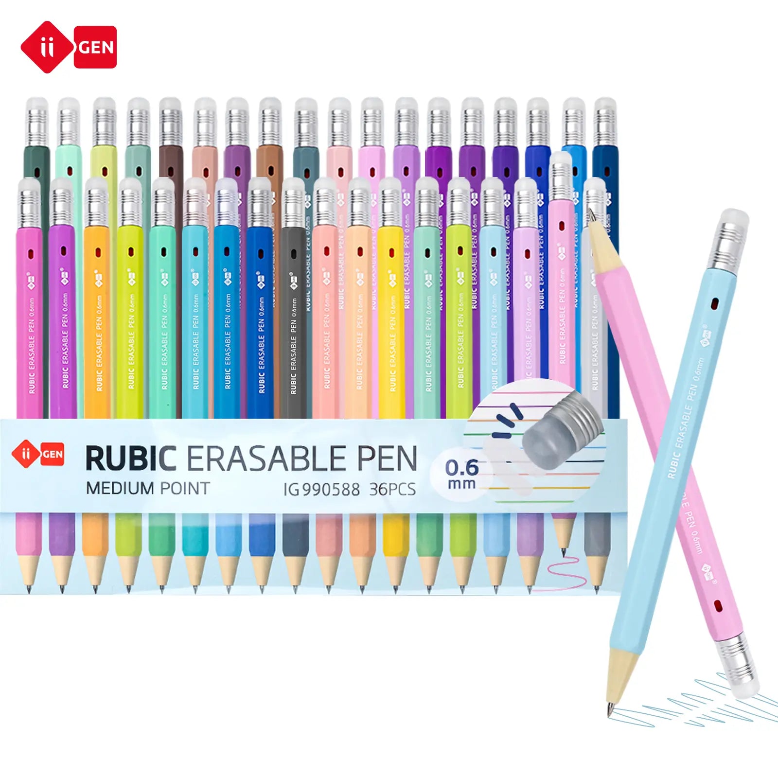 Precision Erasable Gel Pens (Hexagonal Grip)
