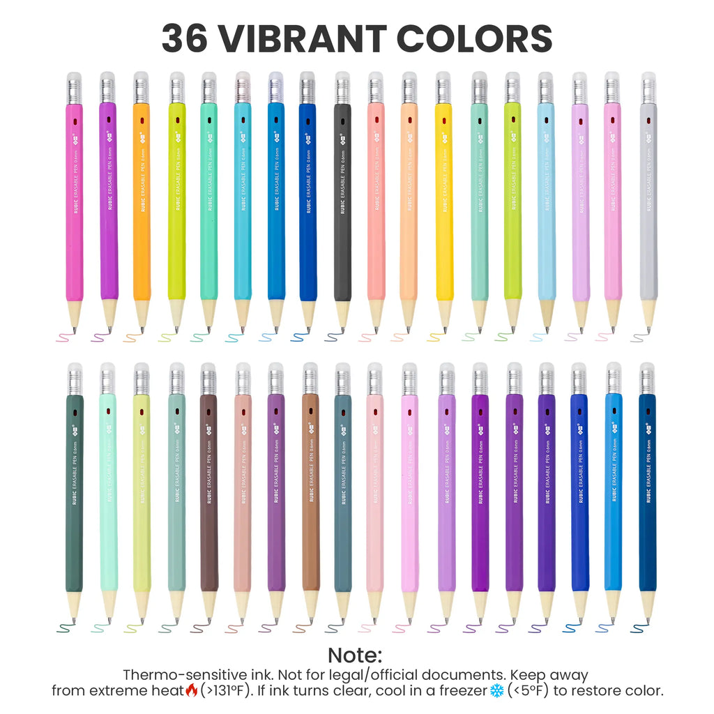 Precision Erasable Gel Pens (Hexagonal Grip)