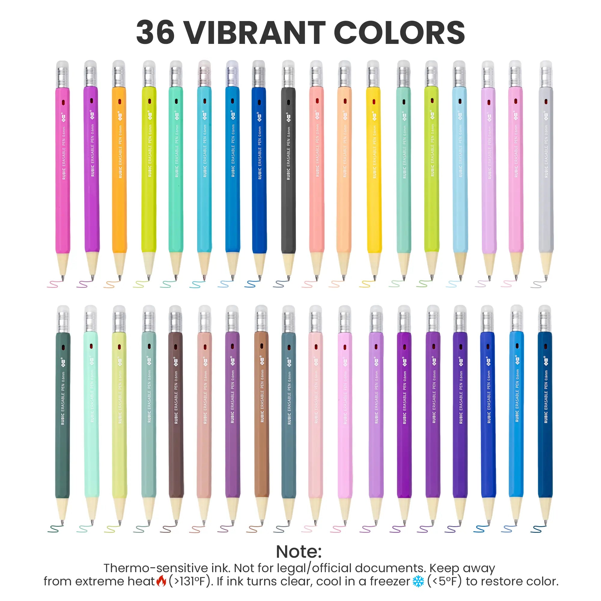 Precision Erasable Gel Pens (Hexagonal Grip)