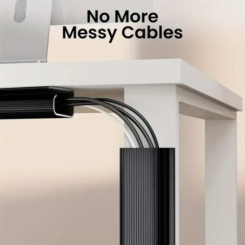 No-Drill Desktop Cable Channel | Matte Finish